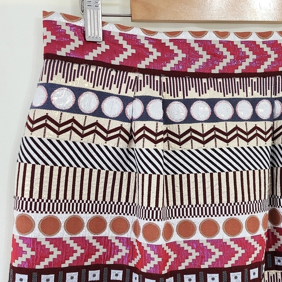 Anthropologie Glistened Geo Mini Skirt by Nomad Morgan Carter sz 8 - Picture 5 of 8